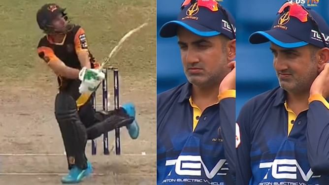 [WATCH] Gautam Gambhir's reaction to Shahid Afridi's stunning knock in US Masters T10