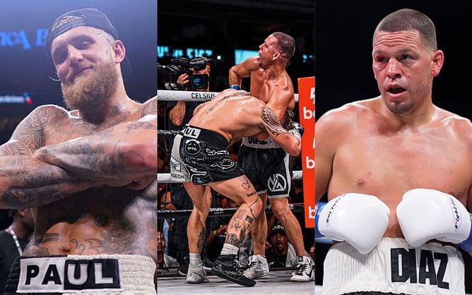 “He was actually choking me” - Jake Paul slams Nate Diaz for breaking the rules with illegal chokehold during boxing match