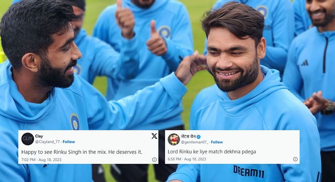 “He deserves it” – Fans react to Rinku Singh’s debut in IND vs IRE 1st T20I