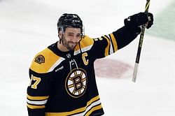 Patrice Bergeron gets a standing ovation in Quebec as he says farewell following NHL retirement