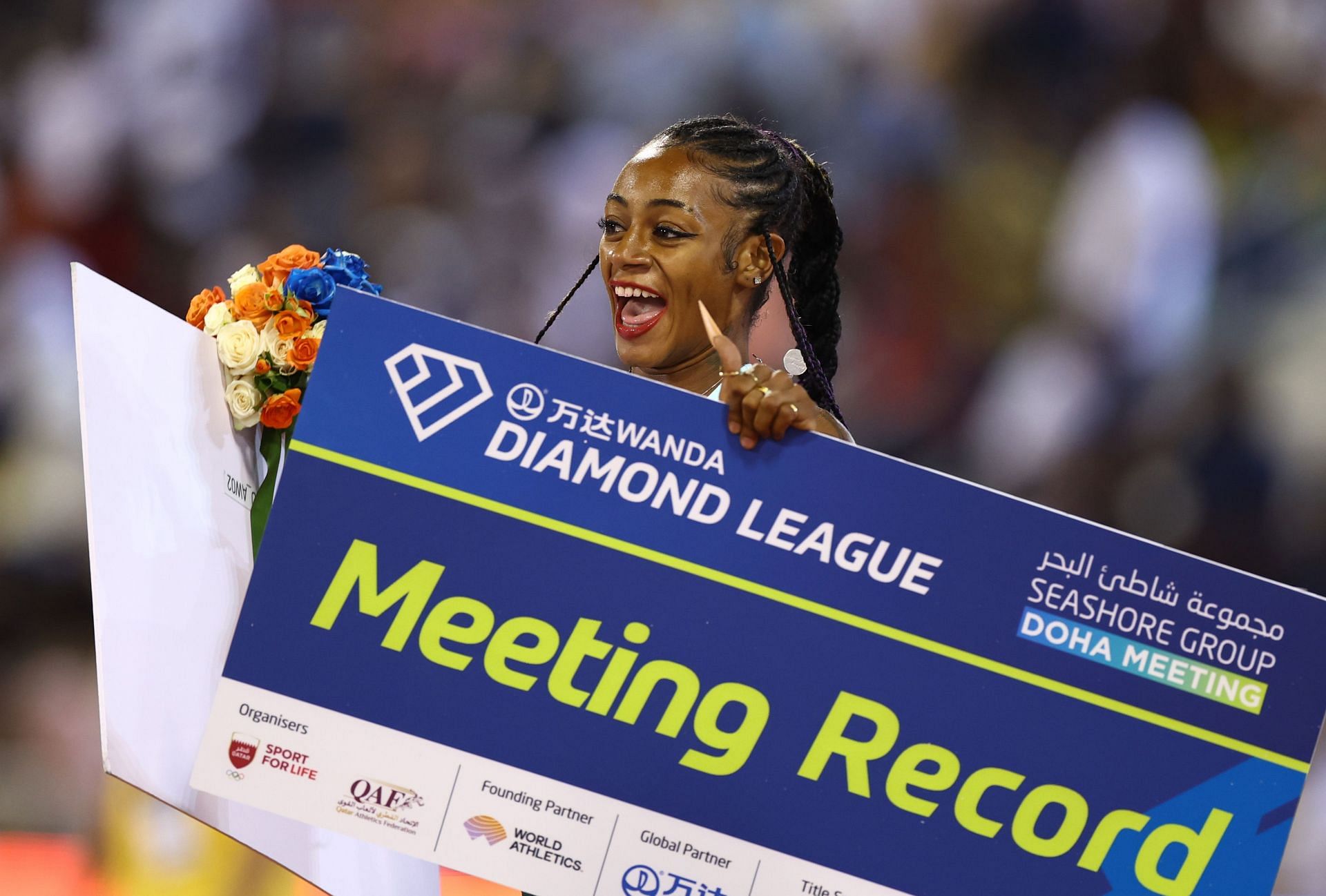 Sha&#039;Carri Richardson at the Doha Diamond League 2023 (Image: Getty)