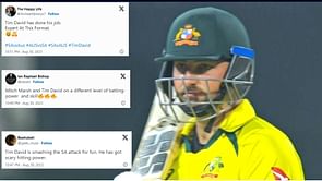 "He has arrived at the international level!" - Fans rave about Tim David's incredible fifty in 1st T20I against South Africa