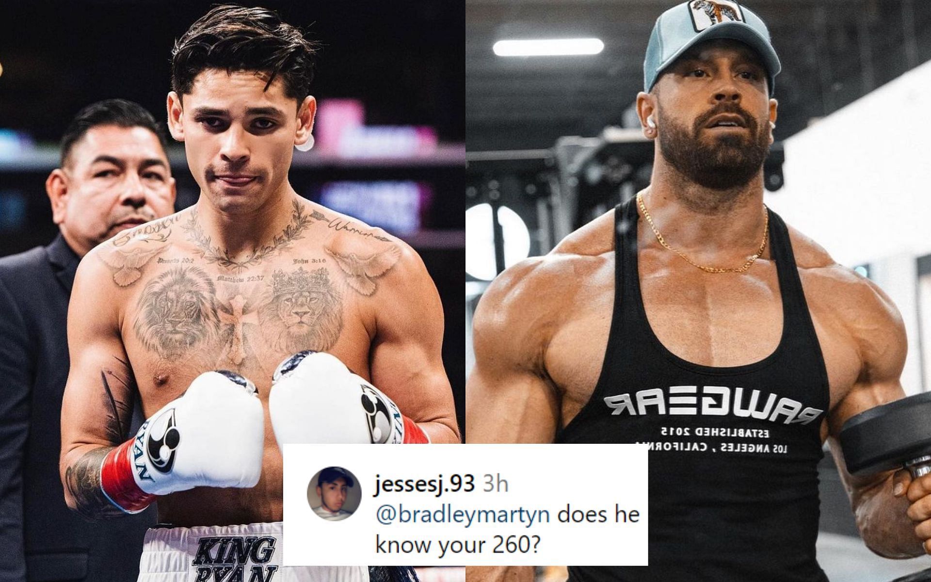 Ryan Garcia (Left) and Bradley Martyn (Right) [*Image courtesy: @kingryan and @bradleymartyn Instagram]