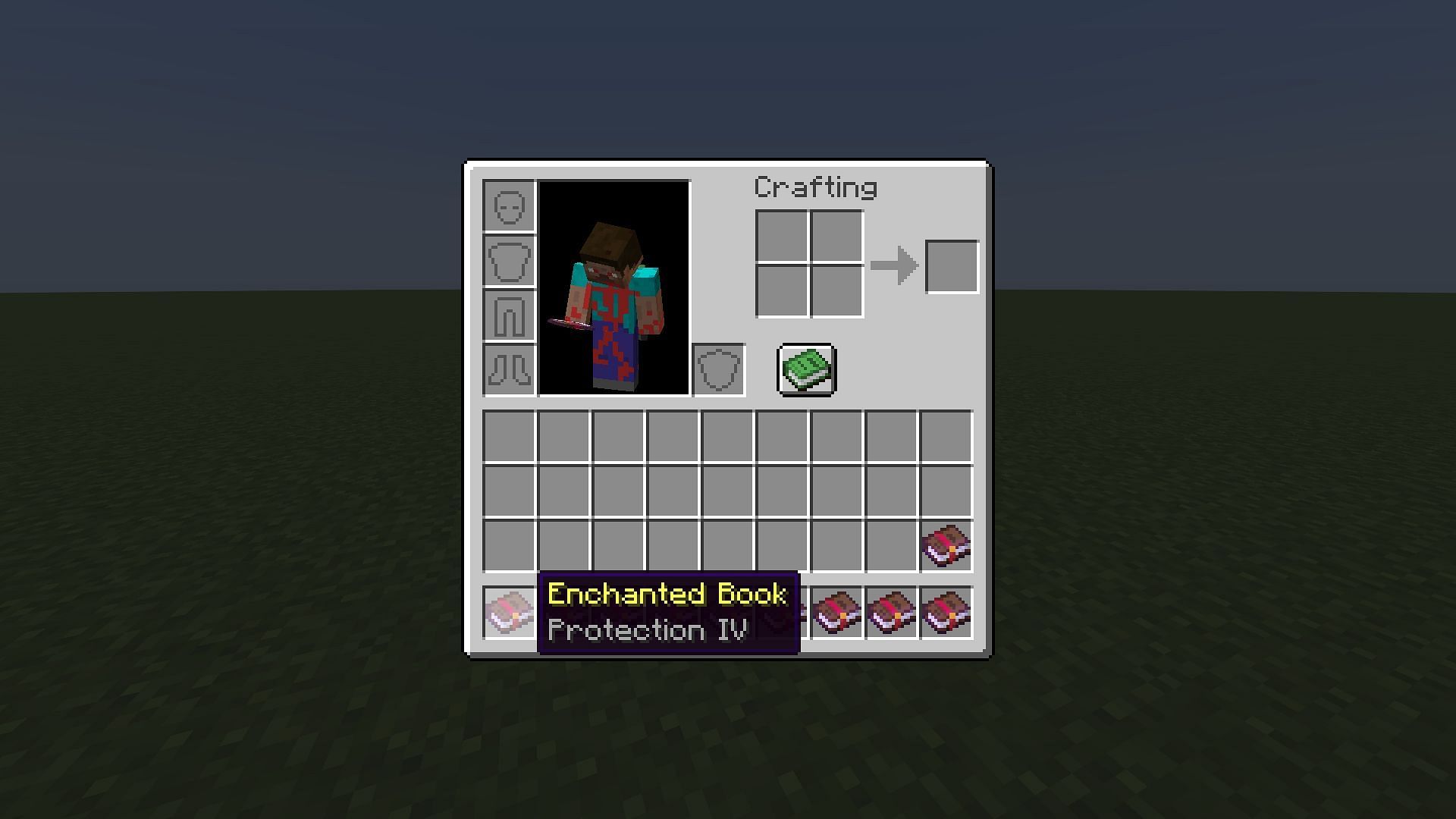 Protection enchanted book in Minecraft (Image via Mojang)