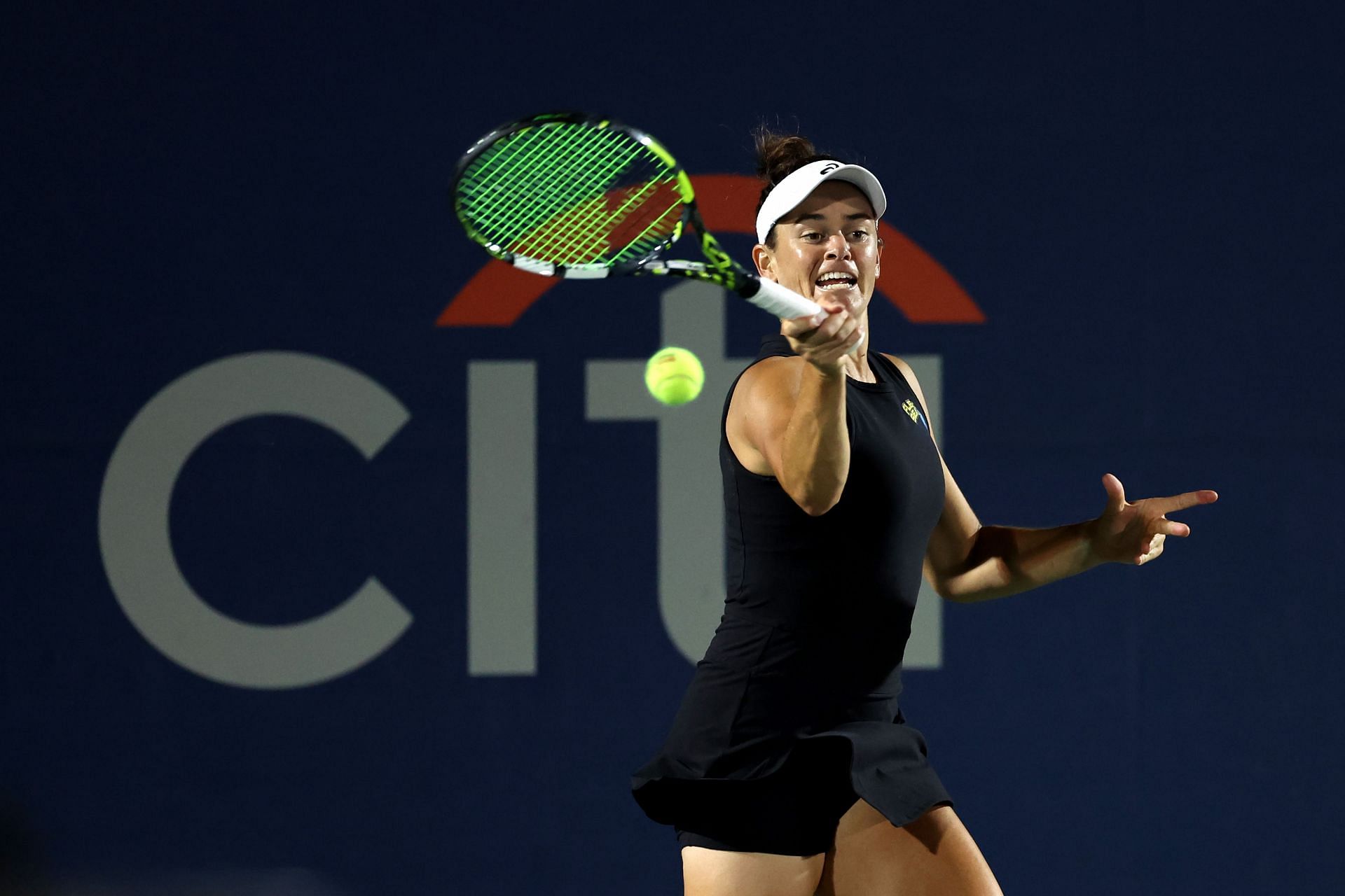 Jennifer Brady in action at the Citi Open