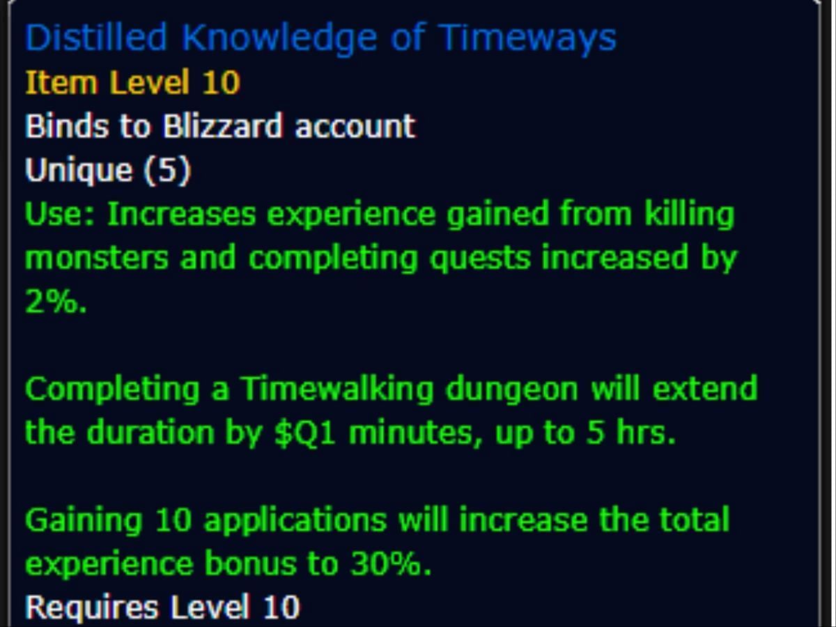 Distilled Knowledge of Timeways is key to this upcoming event. (Image via Blizzard Entertainment)