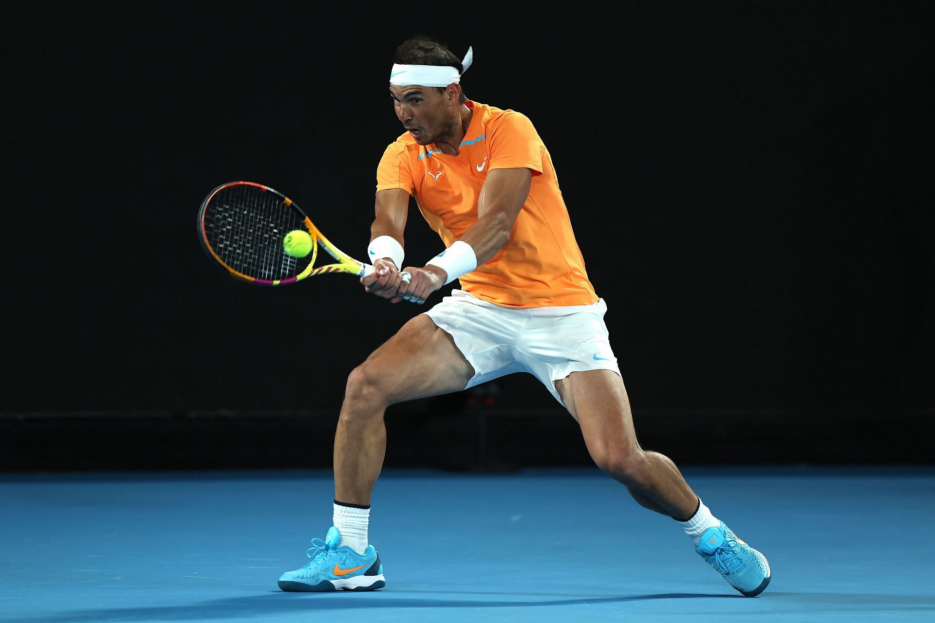 Rafael Nadal in action at the Australian Open 2023