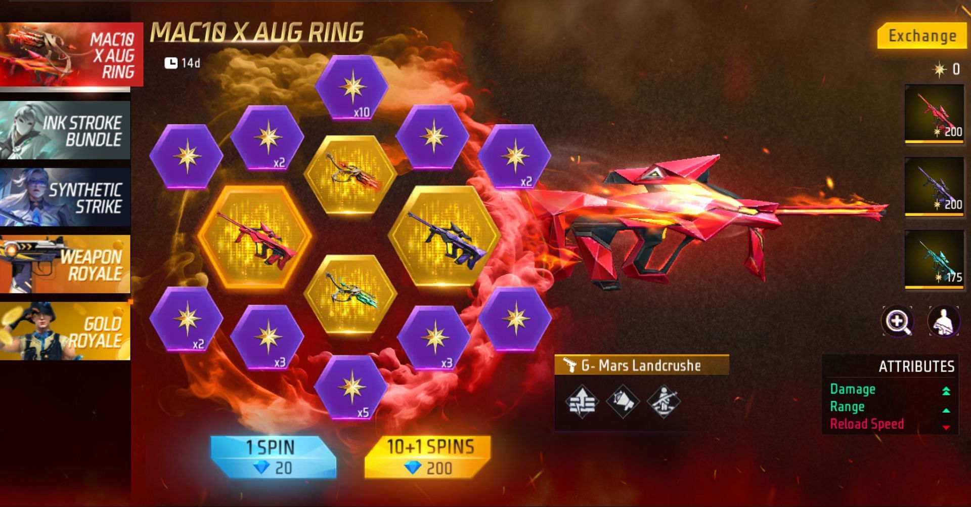 Select an eligible Ring-themed event and then make the spins (Image Garena)