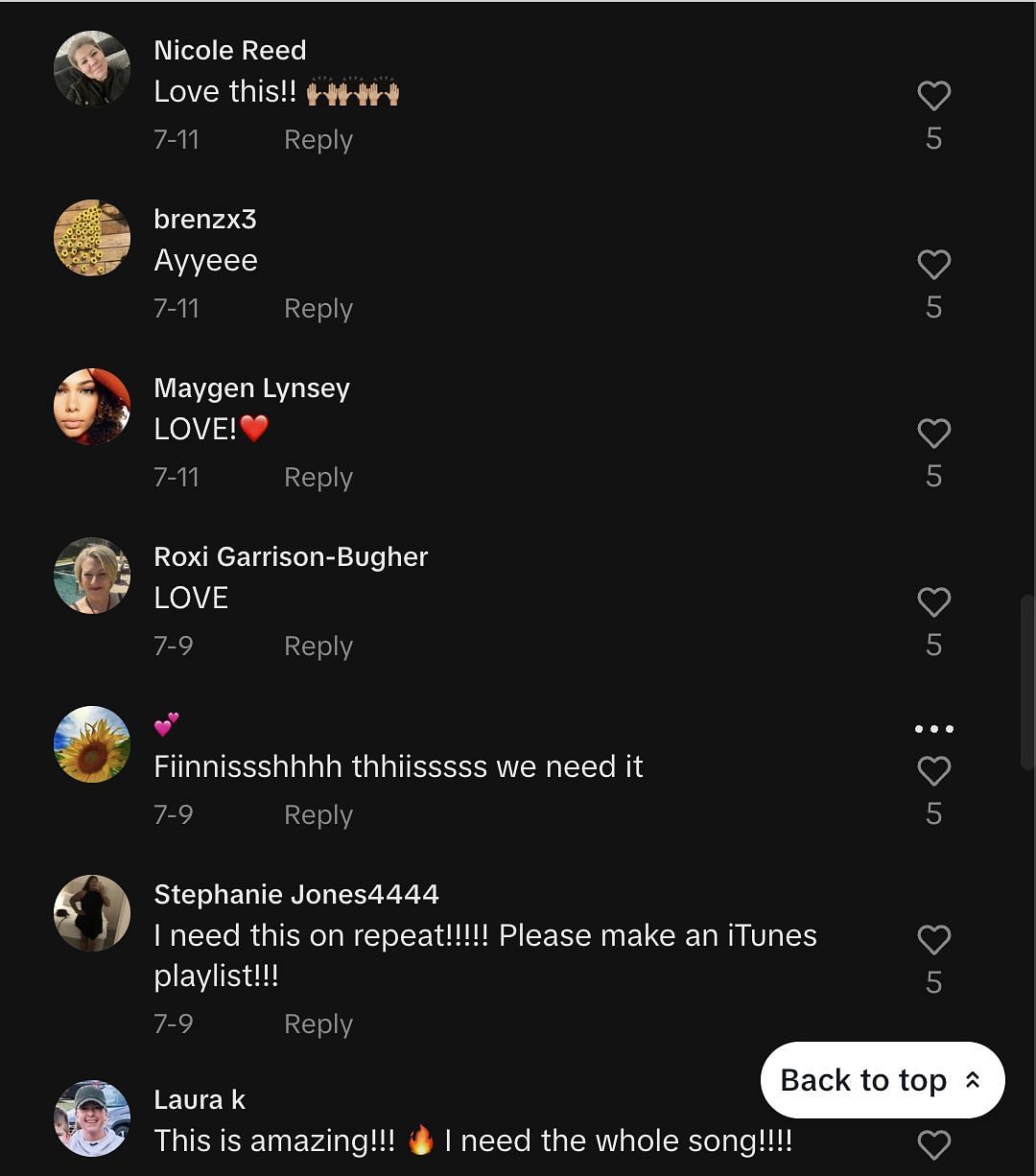 Fans demand the full version of the viral song (Image via TikTok)