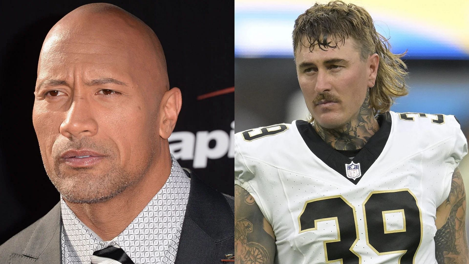 Dwayne Johnson shouts out Saints punter Lou Hedley after making the team