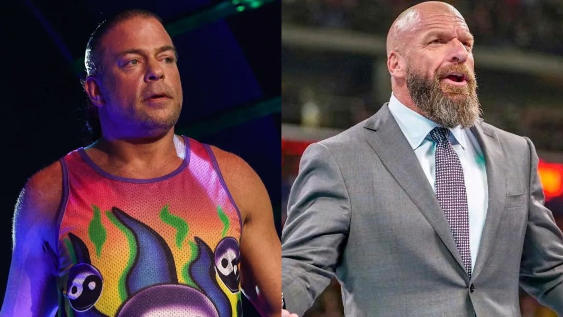 Rob Van Dam(left); Triple H(right)