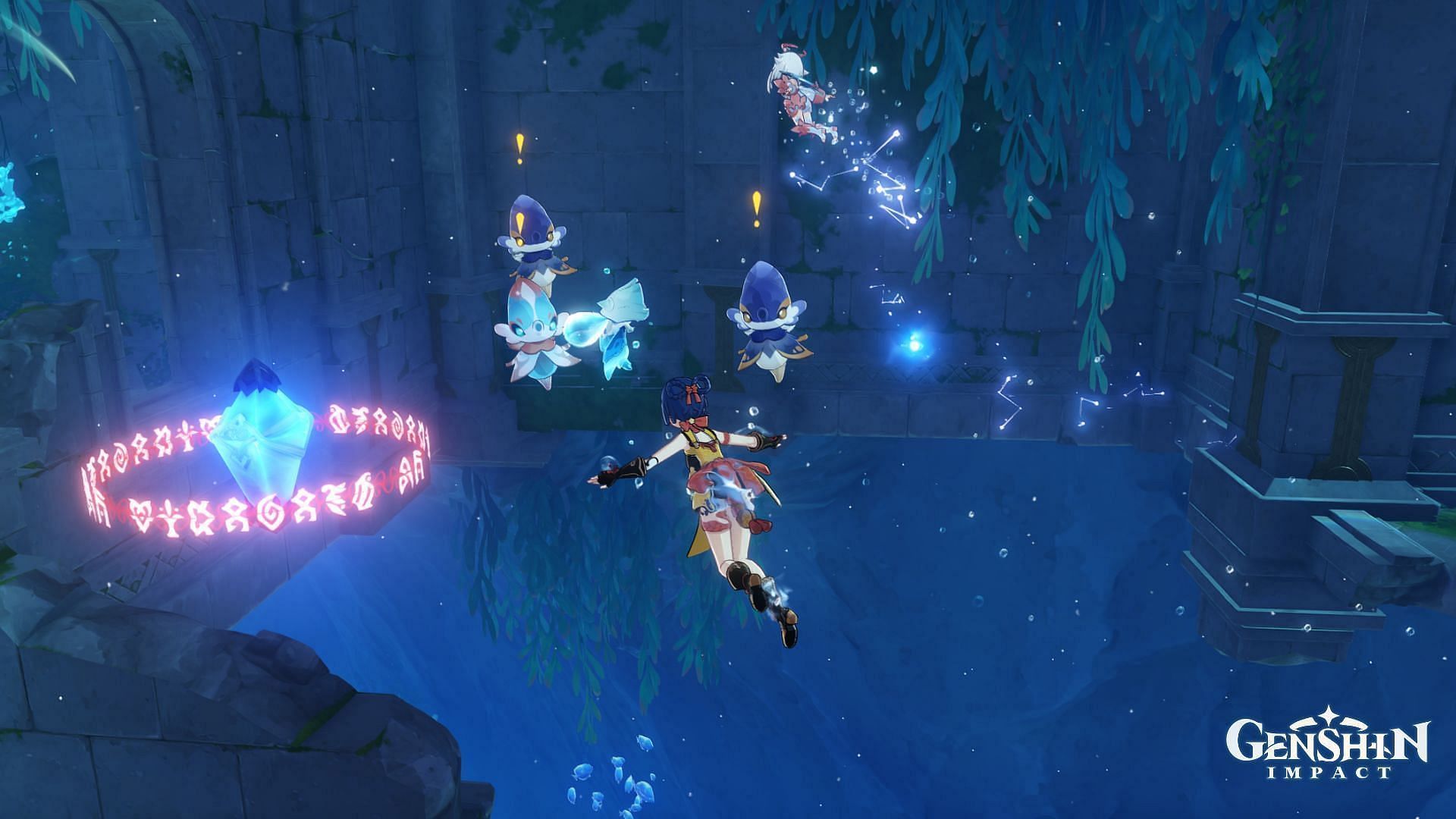 The final spot involves underwater combat (Image via HoYoverse)