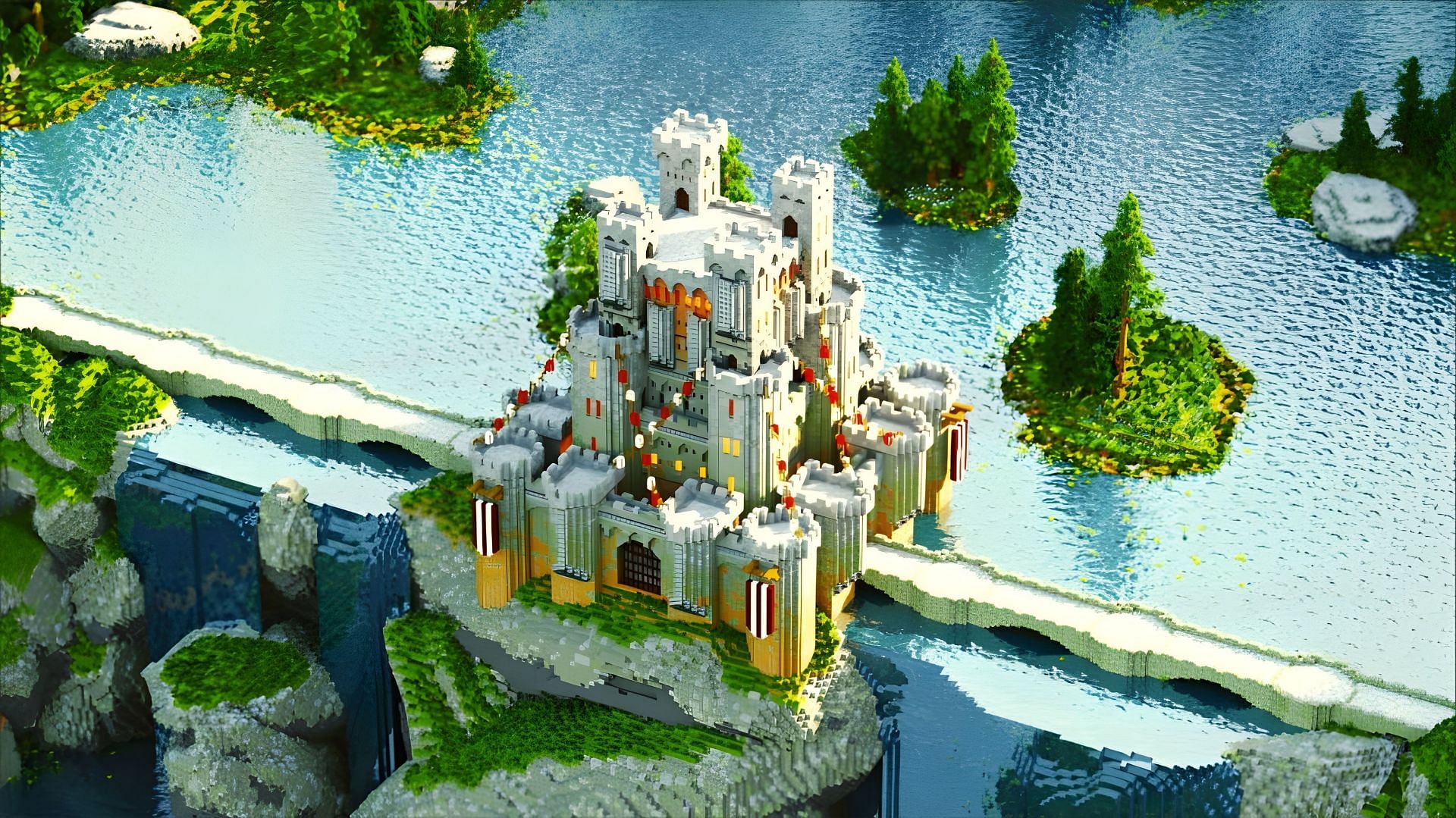Minecraft castle builds have become really nice (Image via Youtube/Geet Builds)
