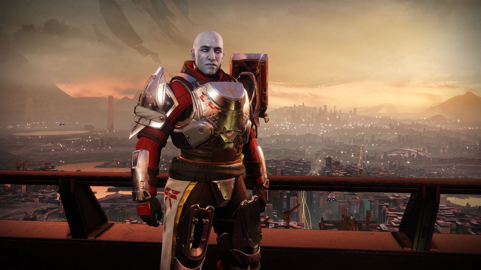 Zavala as a vendor standing on the Tower