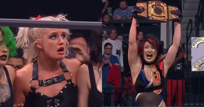 Hikaru Shida sends a message after winning the women's title on AEW Dynamite 200
