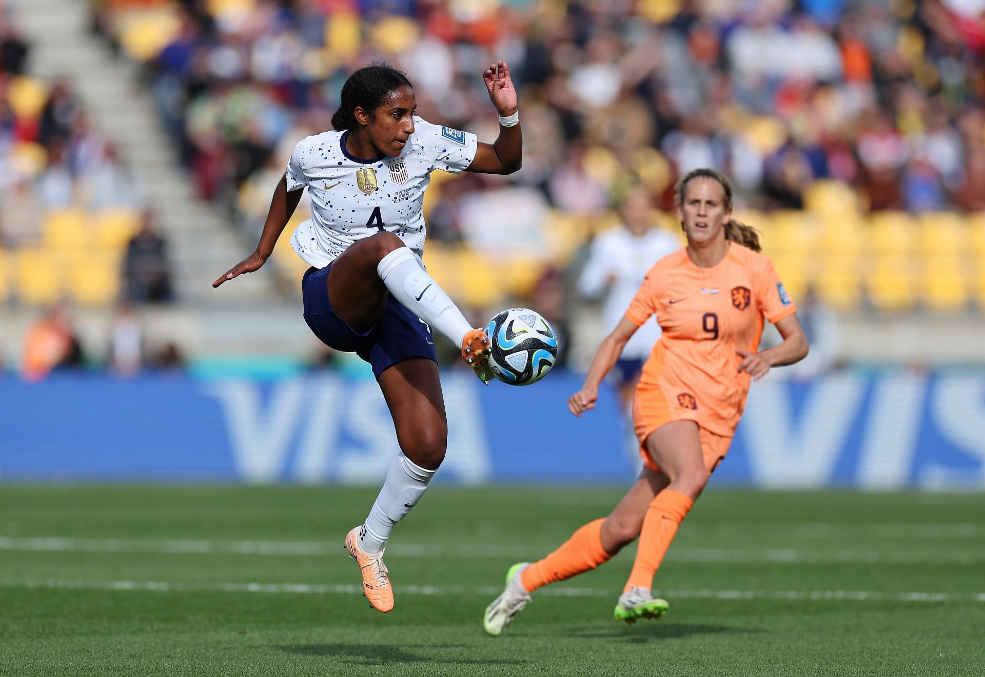 Naomi Girma of USA in action during the FIFA Women&#039;s World Cup 2023