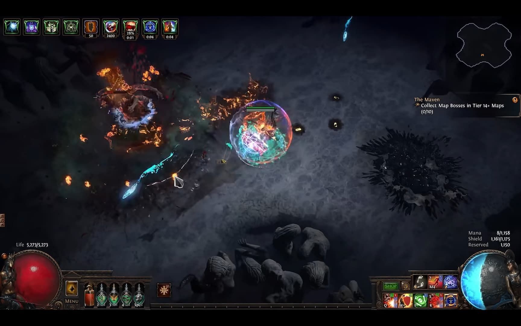 Detonate Dead Elementalist is one of the most gear-independent builds in Path of Exile (Image via Grinding Gear Games)