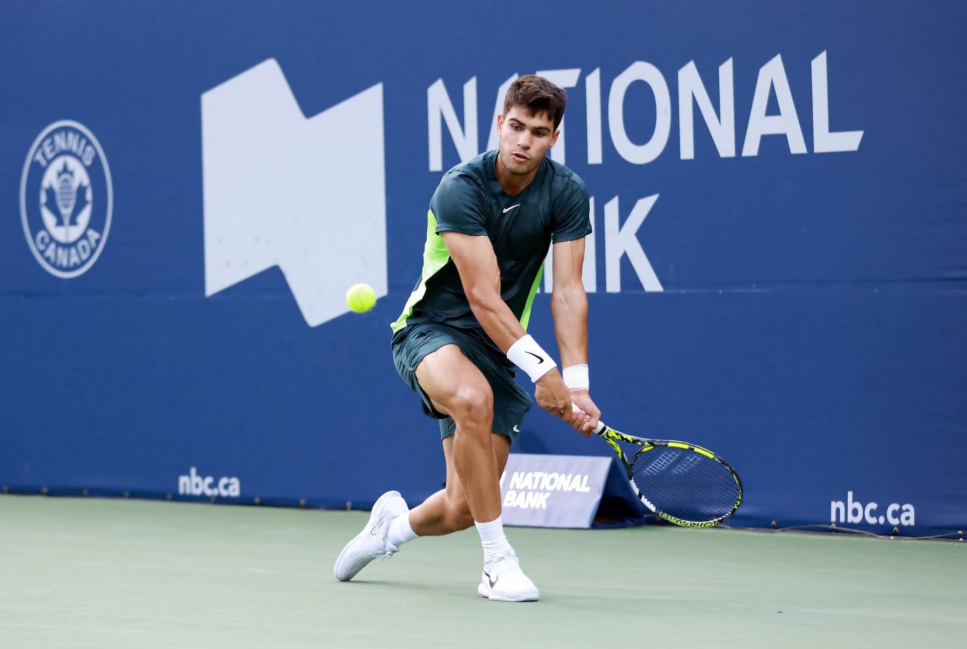 Carlos Alcaraz in action at the Canadian Open