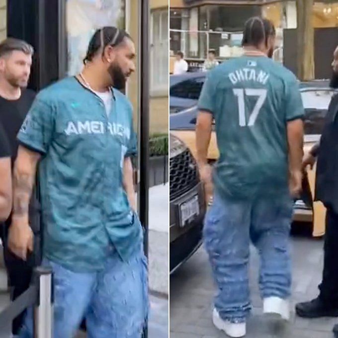 Drake turns heads in Shohei Ohtani's jersey: Fans unimpressed as Champagne  Papi pays tribute to LA Angels two-way superstar