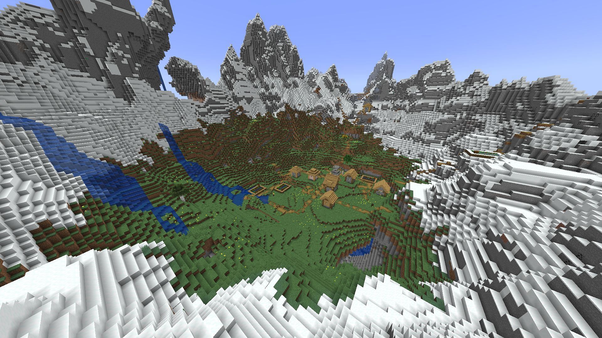 This Minecraft seed provides an excellent start for an SMP world (Image via Mr_Art666/Reddit)