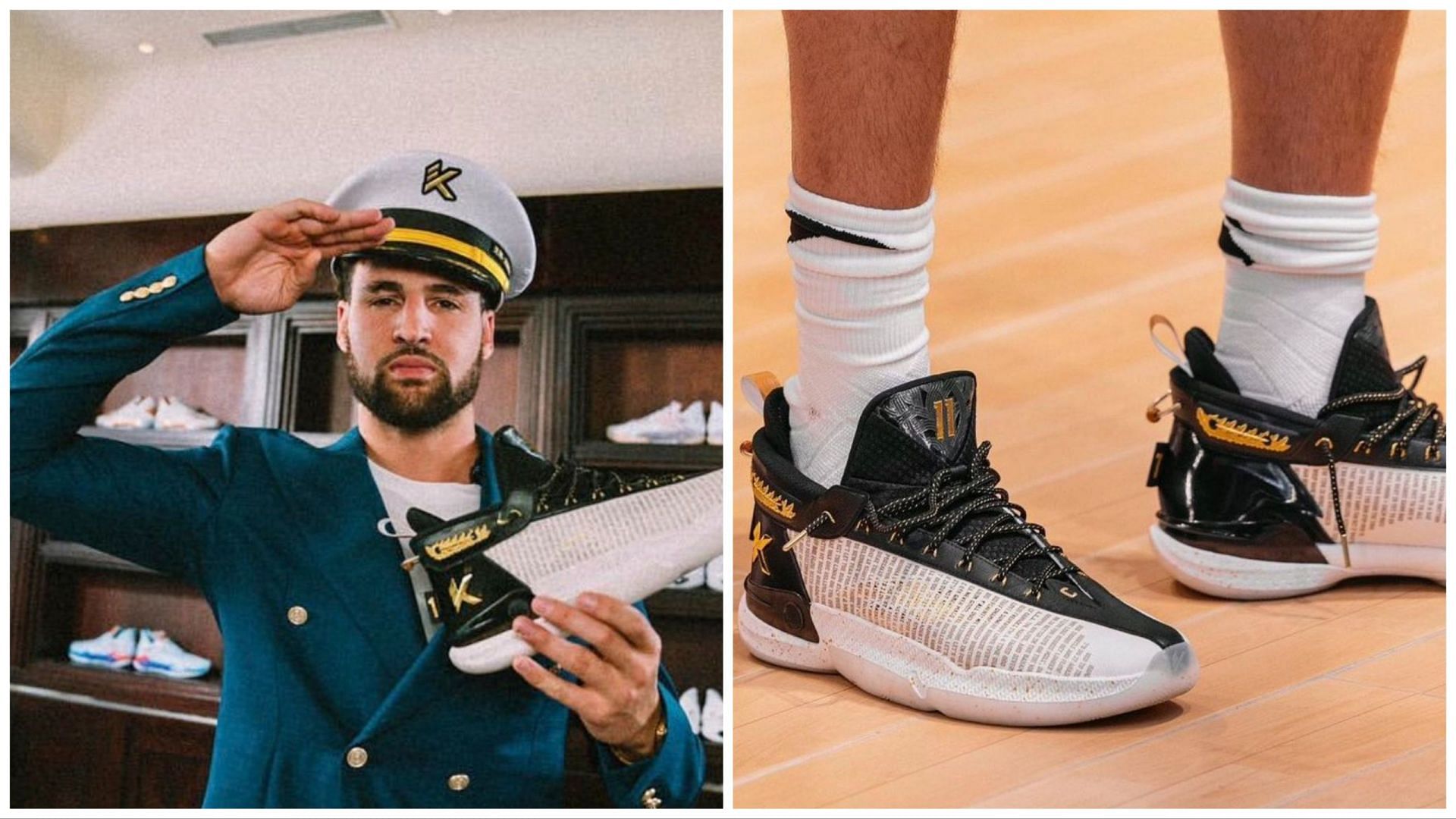 Klay Thompson unveils new Anta shoe while in China.