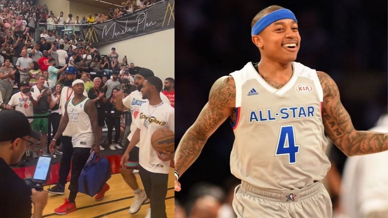 Isaiah Thomas is greeted by excited fans in the Ball Don