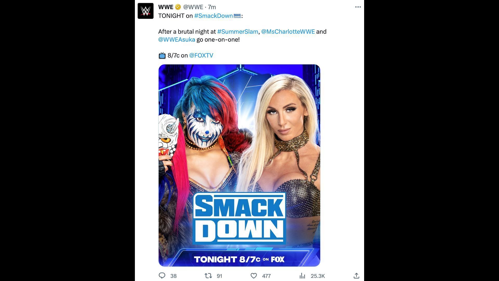 Flair and Asuka will compete in a match tonight.