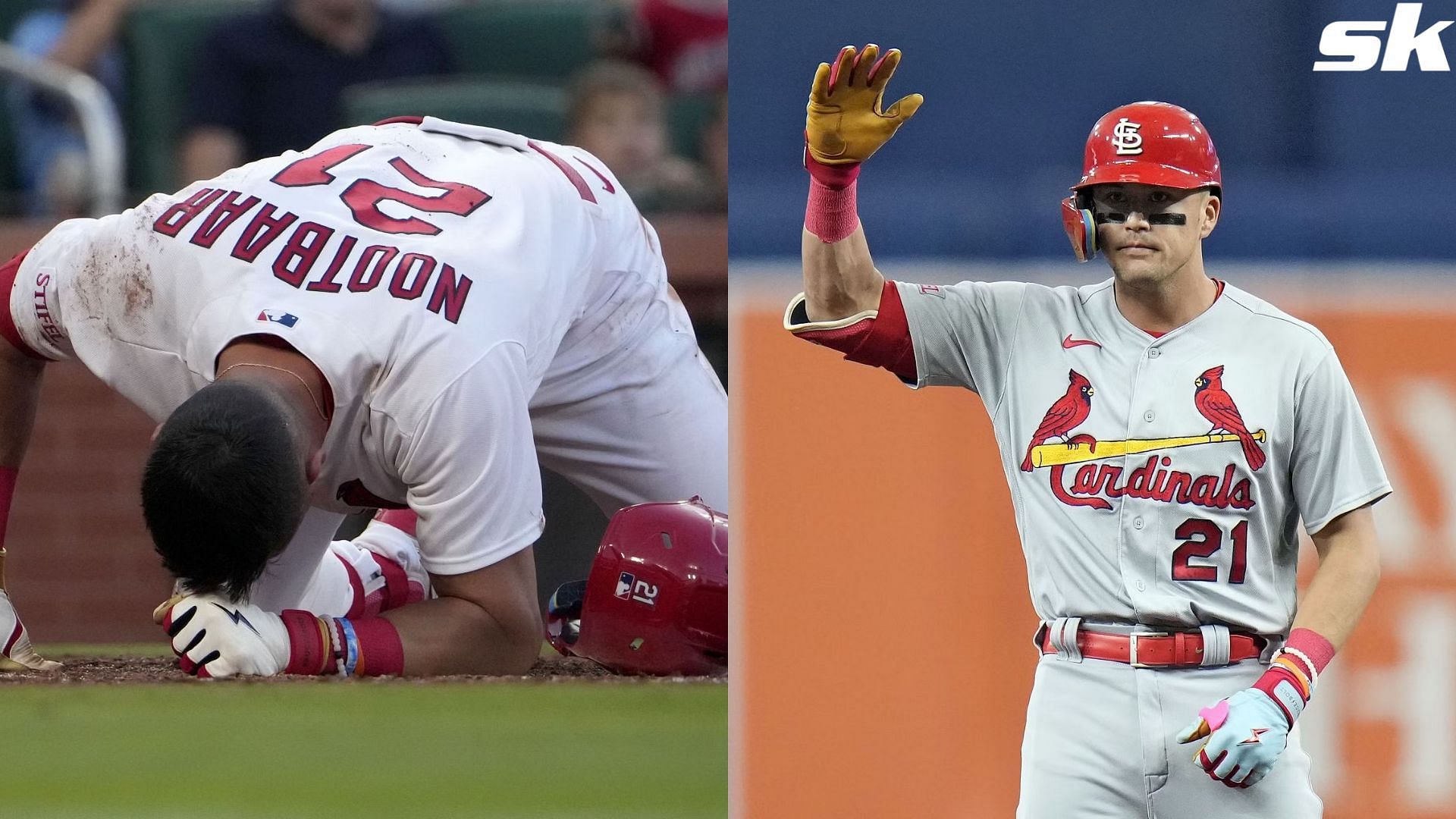 What happened to Lars Nootbaar? Cardinals slugger forced to exit game vs  Athletics early