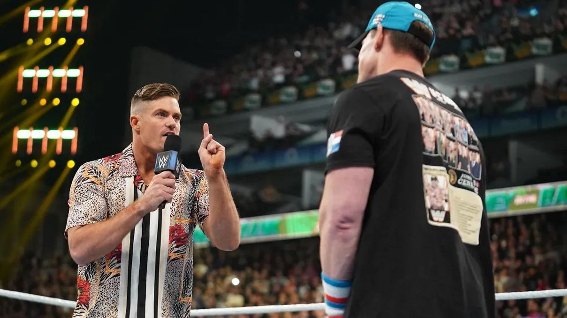 Grayson Waller confronted Cena at MITB 2023