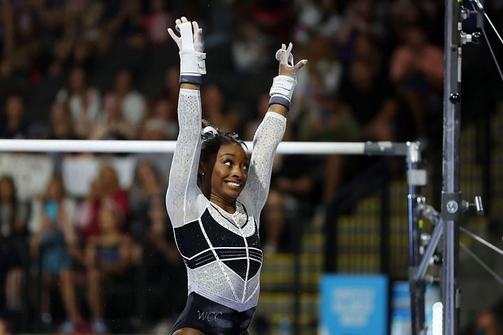 Simone Biles corrects fan after being insinuated of misreading ESPN report