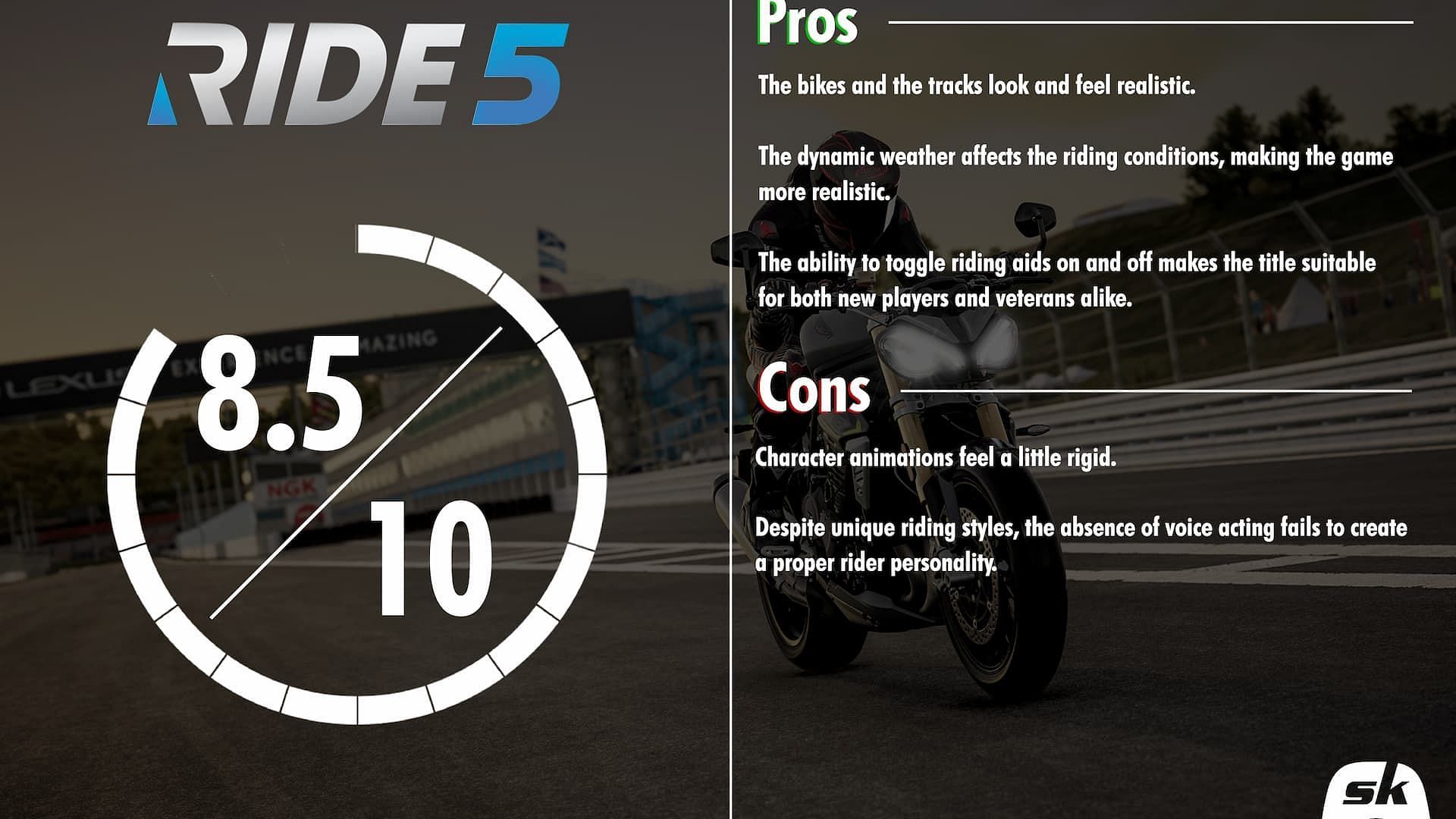 Ride 5 scorecard (Image by Sportskeeda)