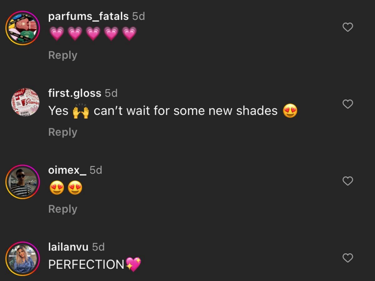 Fans express excitement on the announcement of new Gloss Drip shades (Image via Instagram/ @kyliecosmetics)