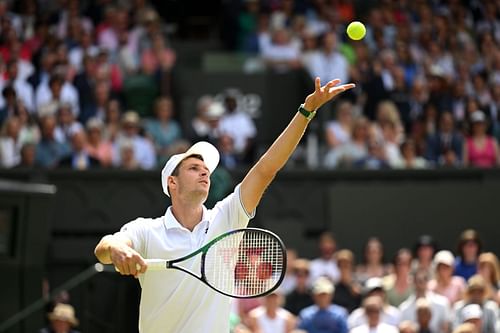 Hubert Hurkacz at the 2023 Wimbledon.