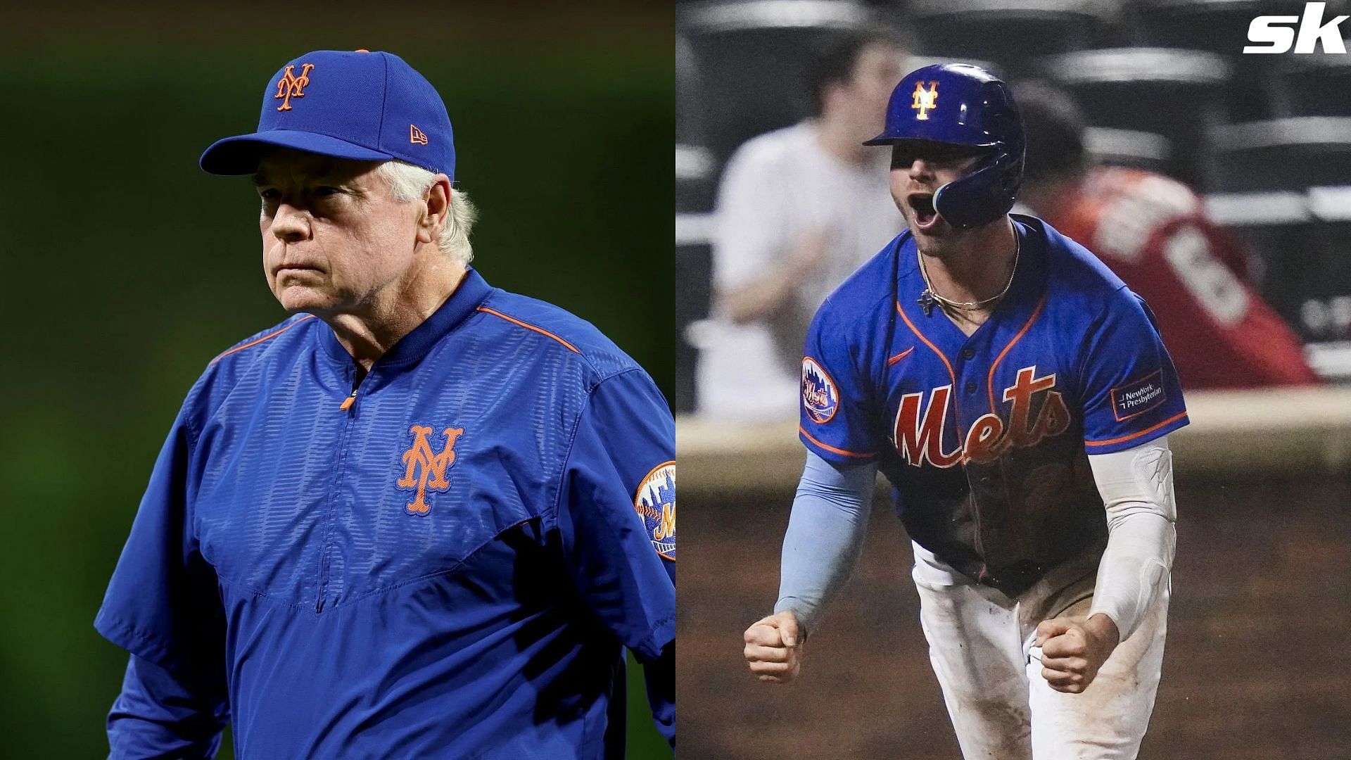New York Mets Manager Buck Showalter &amp; Slugger Pete Alonso