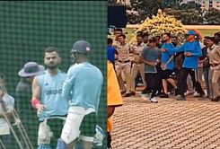 [Watch] Fans chant vociferously for Virat Kohli as he enters Alur Cricket Ground for a practice session