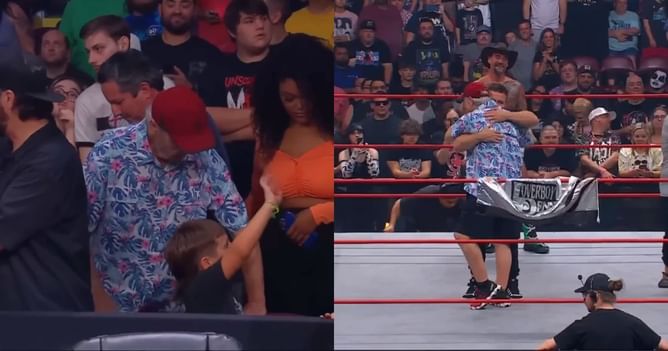 Emotional tribute after AEW Collision went off the air! Legend brought into the ring after being spotted in the crowd