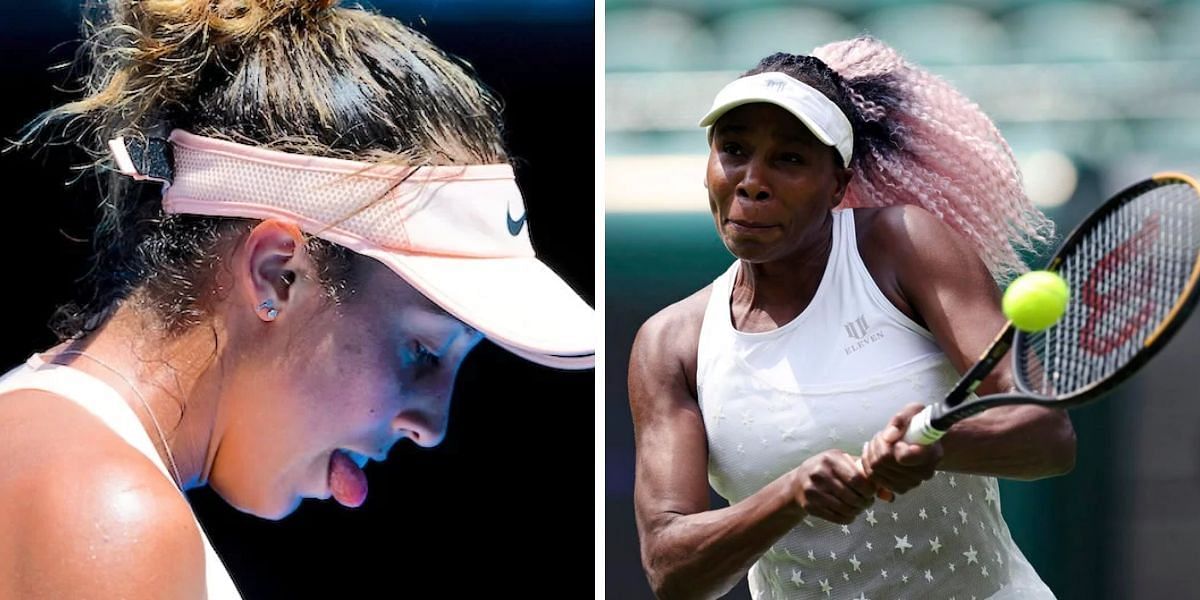 Madison Keys (L) and Venus Williams (R)