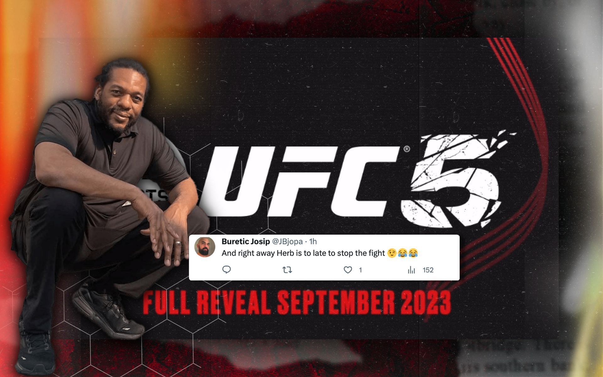 Fans react to recent UFC 5 gameplay screenshot leak. [Image credits: @herbdeanmma &amp; @easportsufc on Instagram]