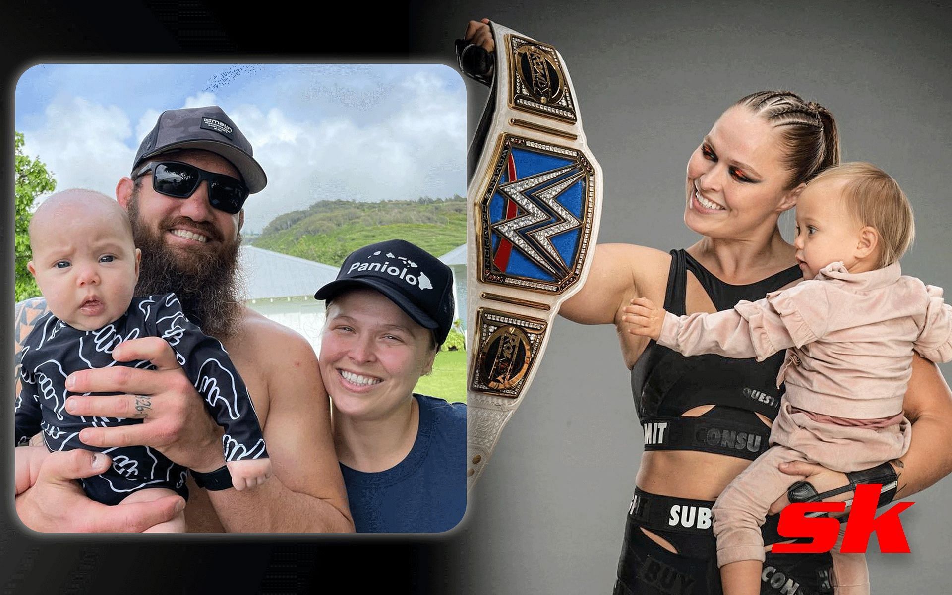 Ronda Rousey UFC return [Images via: @rondarousey and @travisbrownemma on Instagram]