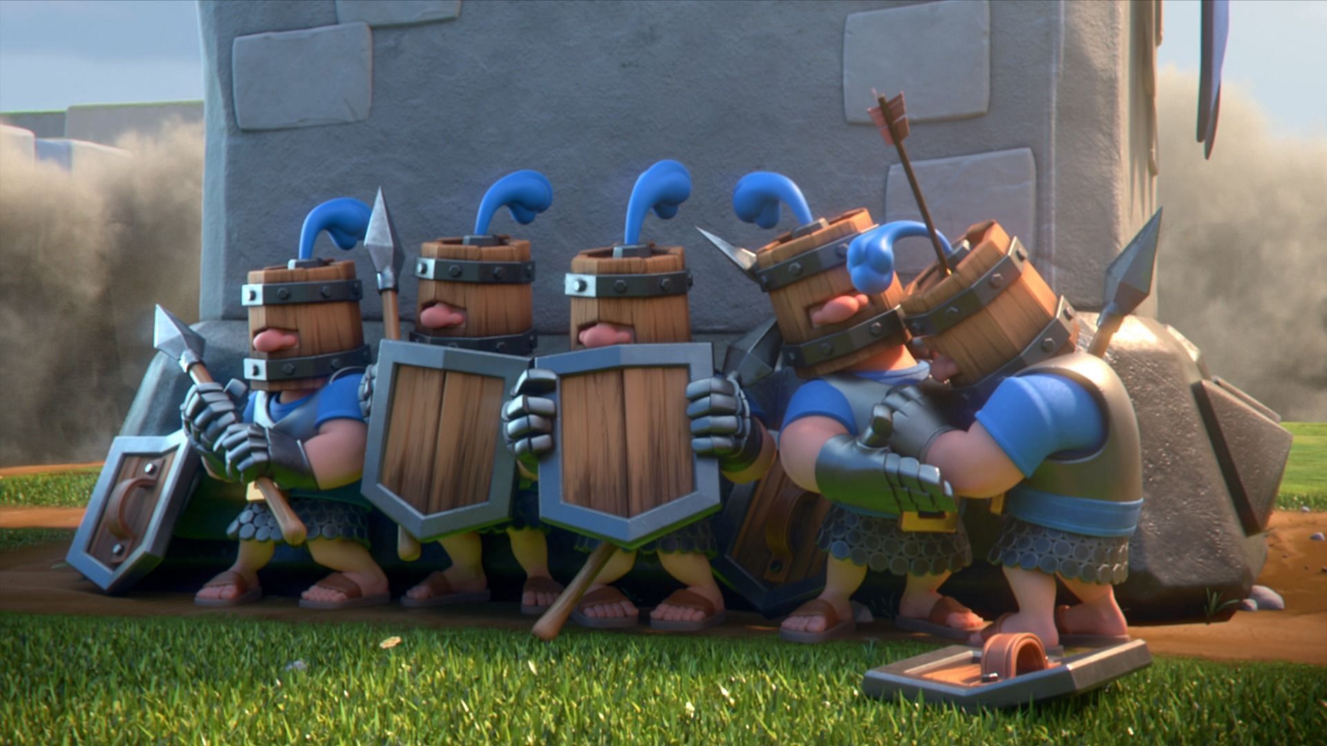 A group of five recruits (Image via Supercell)