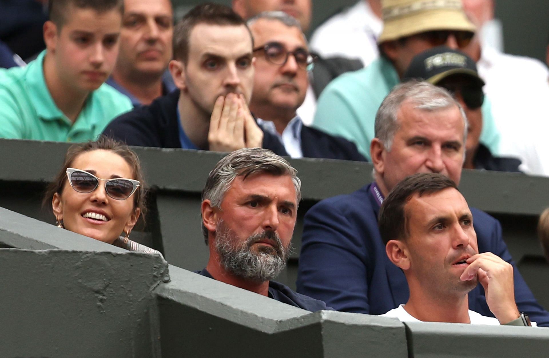 Jelena (L) and Goran Ivanisevic: Wimbledon 2023