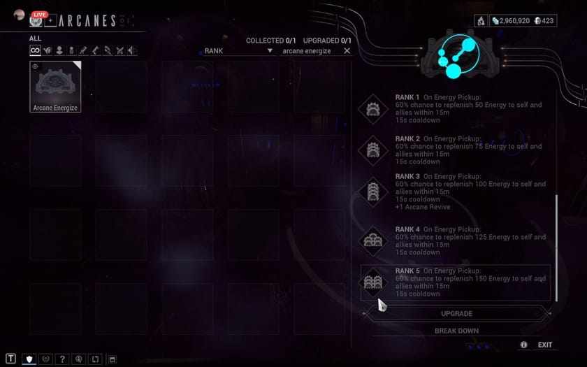 Arcane Grace/Arcane Energize – Warframe Arcane Energize: stats, how to ...