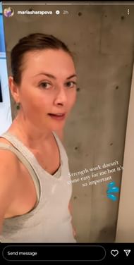Sharapova's Instagram story