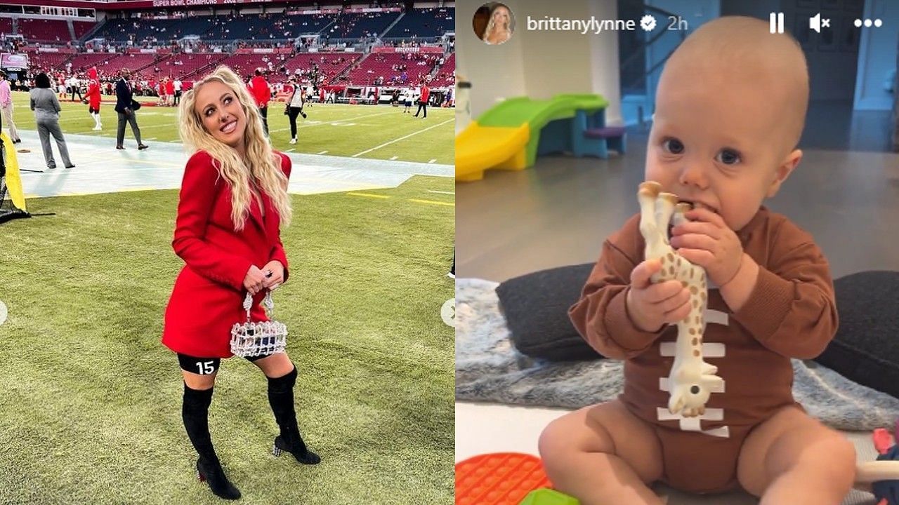 Birttany Mahomes shared a photo of their son Bronze ready for Sunday