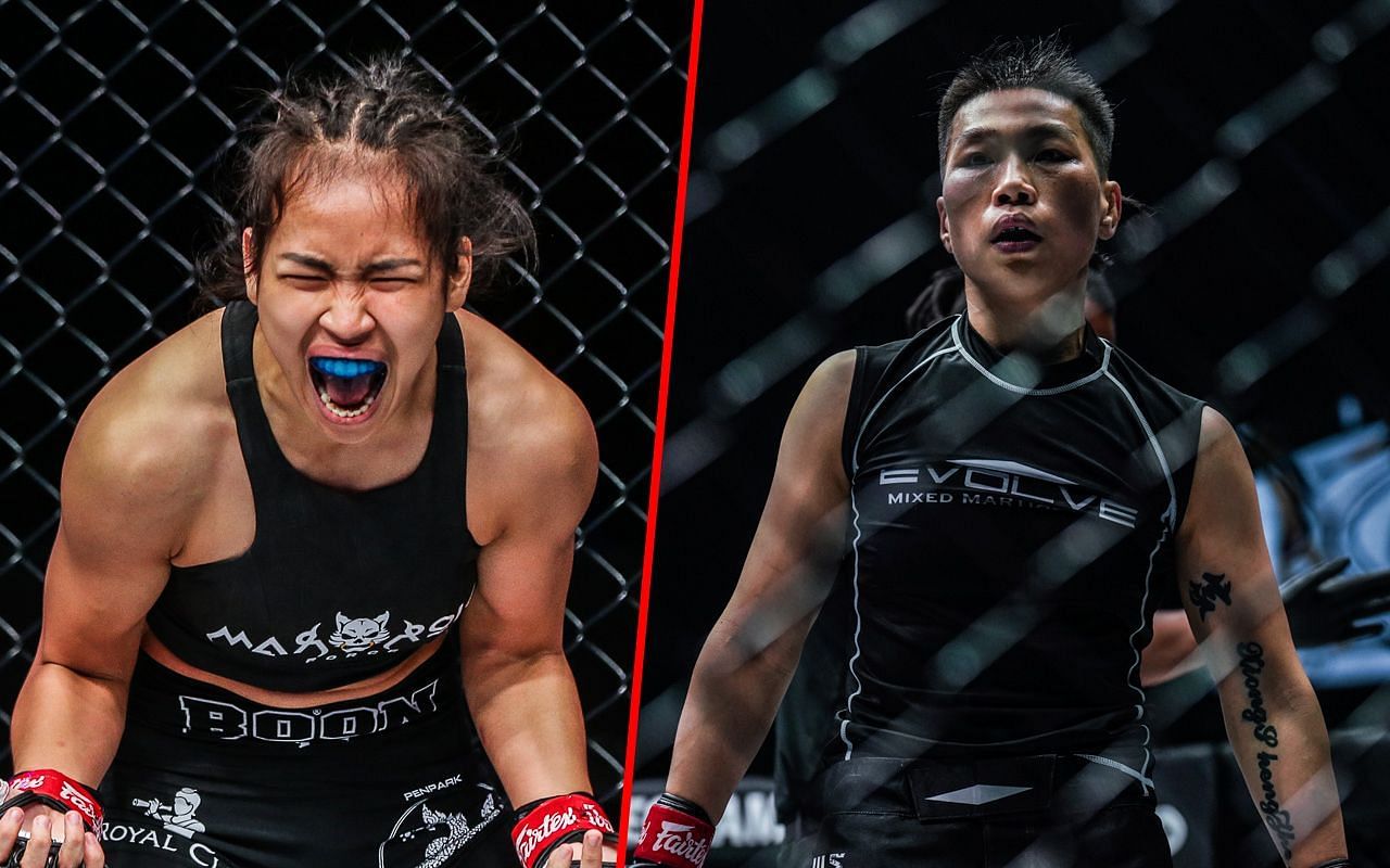 Wondergirl (Left) faces Xiong Jing Nan (Right) at ONE Fight Night 14