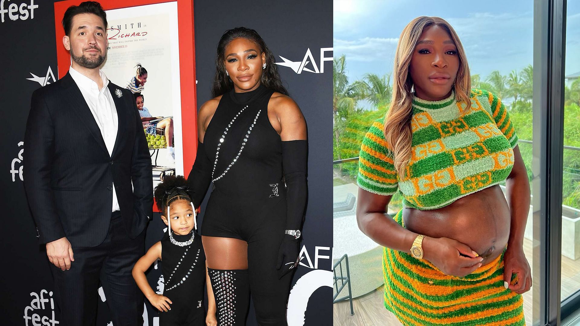 Serena Williams, Alexis Ohanian and their daughter Olympia Ohanian