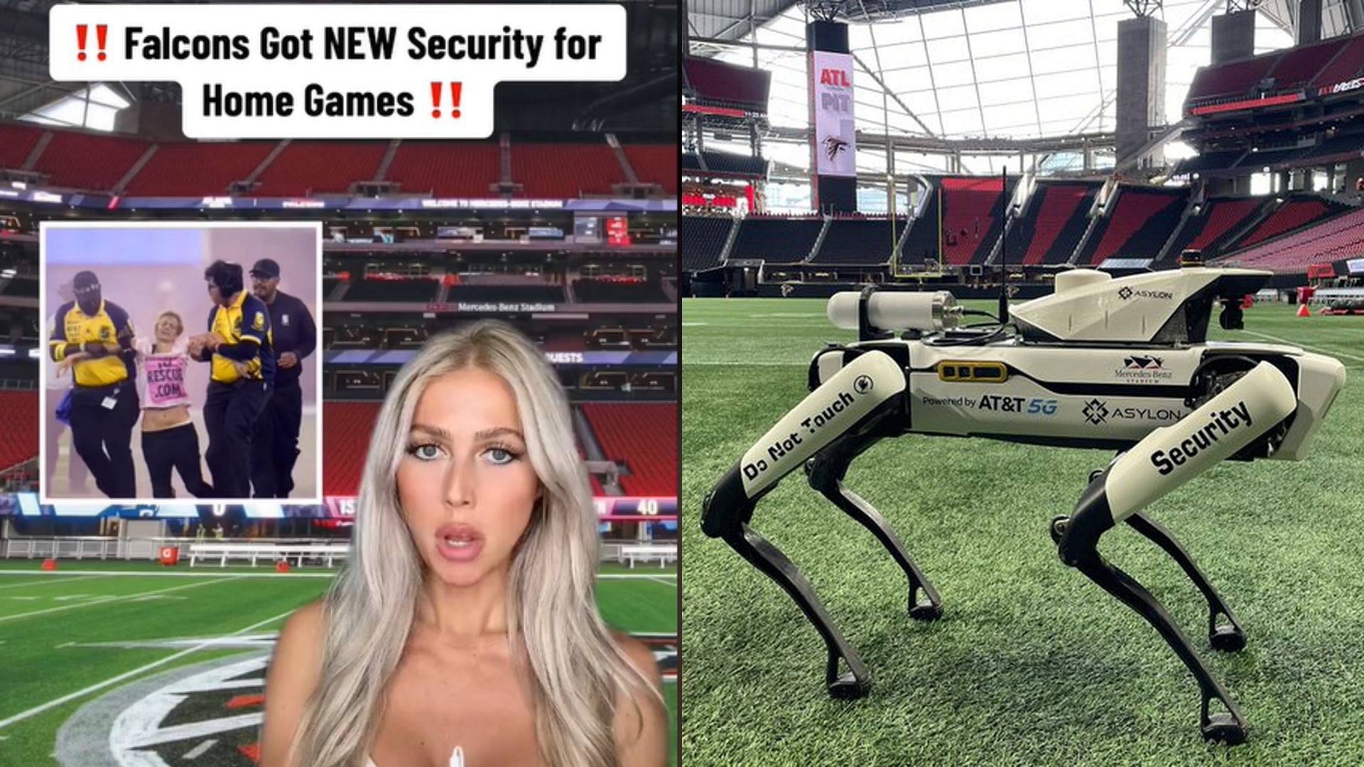 Atlanta Falcons new security at Mercedes Benz Stadium has TikTok star Lacey  Brown stunned