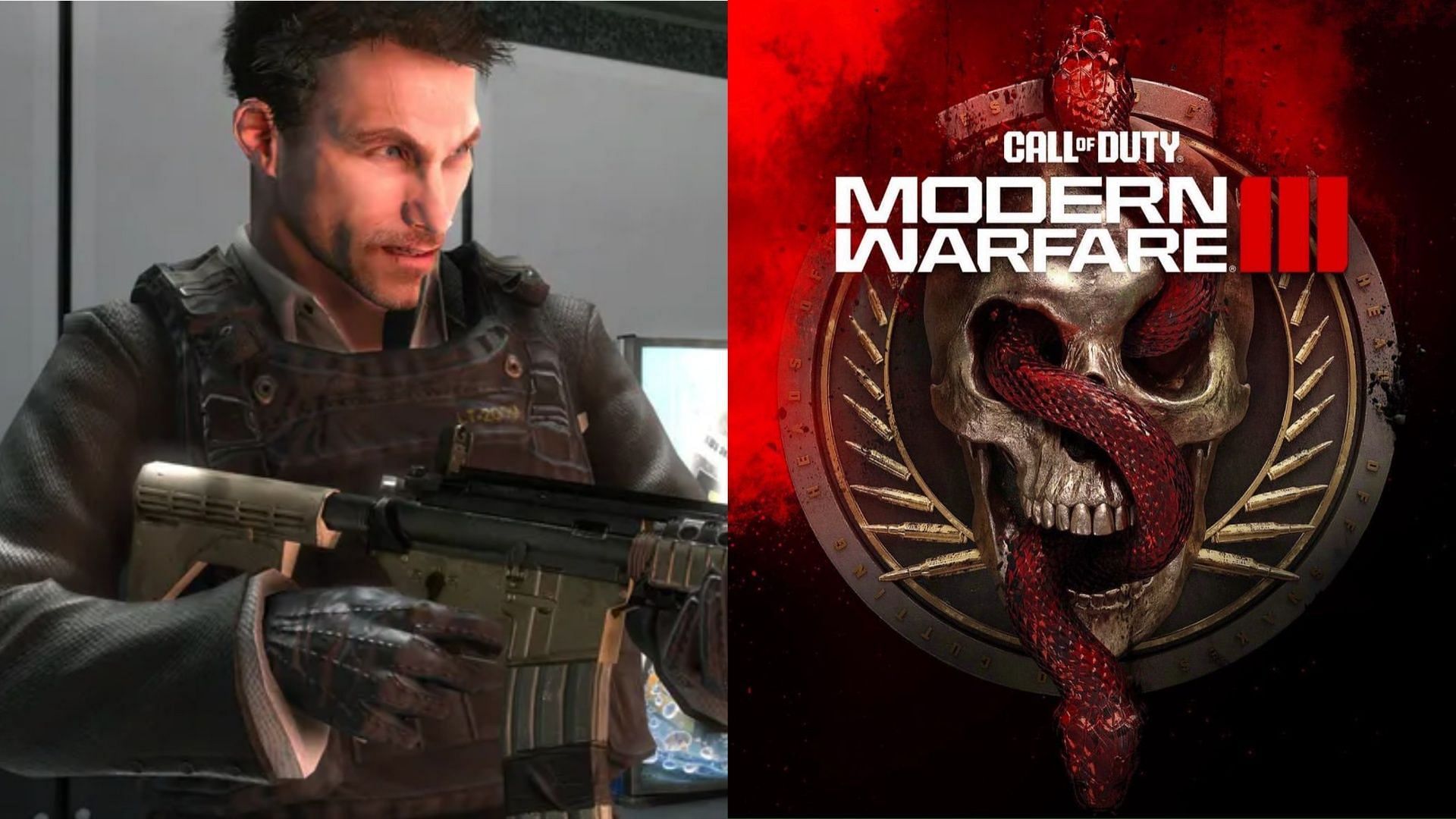 Makarov on the left and Modern Warfare 3 logo on the right.