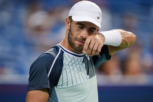 Borna Coric in action at the Western & Southern Open