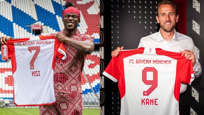 KSI makes hilarious remark mocking Tottenham after Harry Kane's sensational move to PRIME-sponsored Bayern Munich